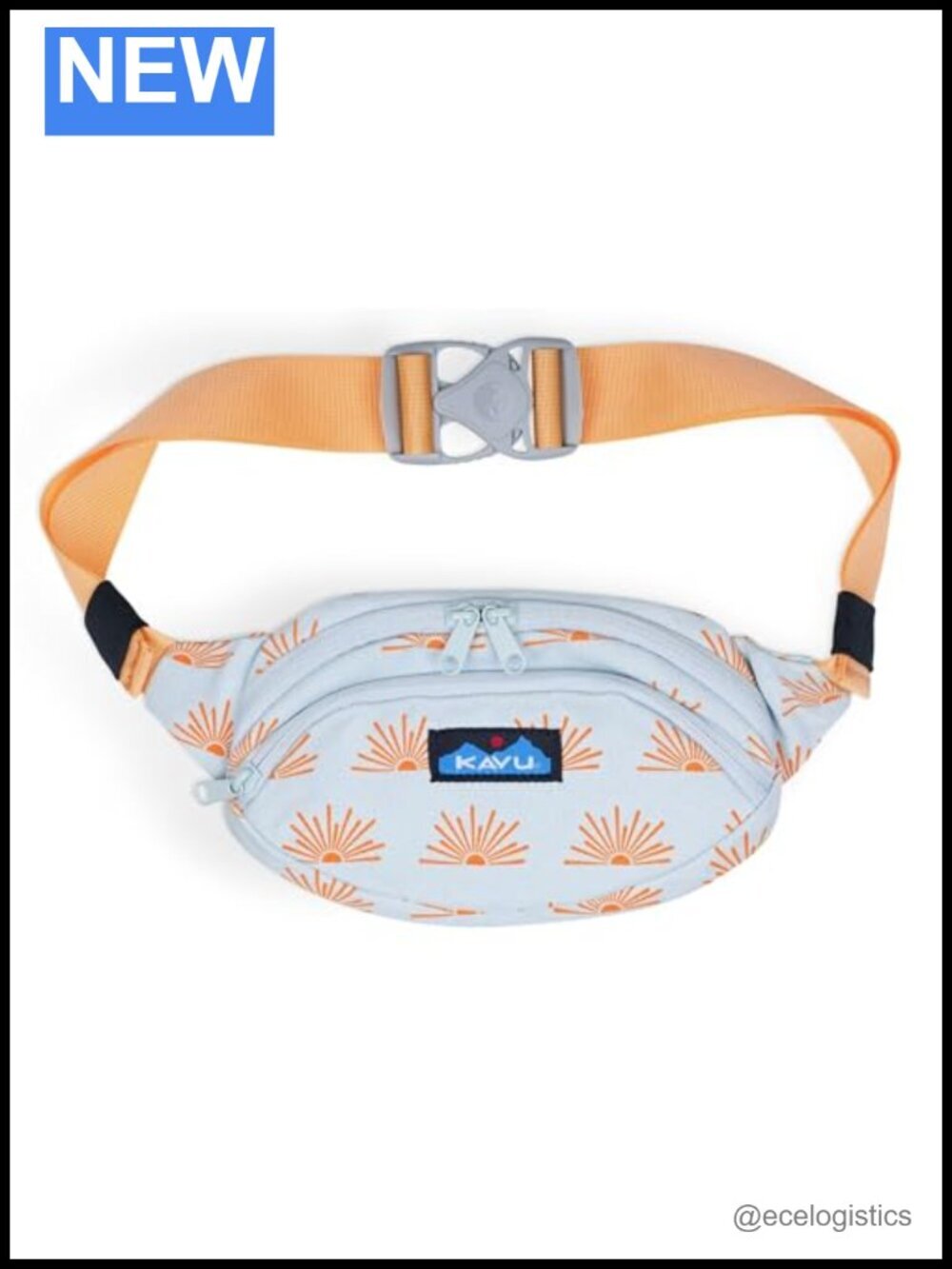 Canvas Belt Bag Hip Fanny Pack with Two Zip Pockets